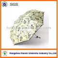 Pongee fabric umbrella with black coating for UV-protection